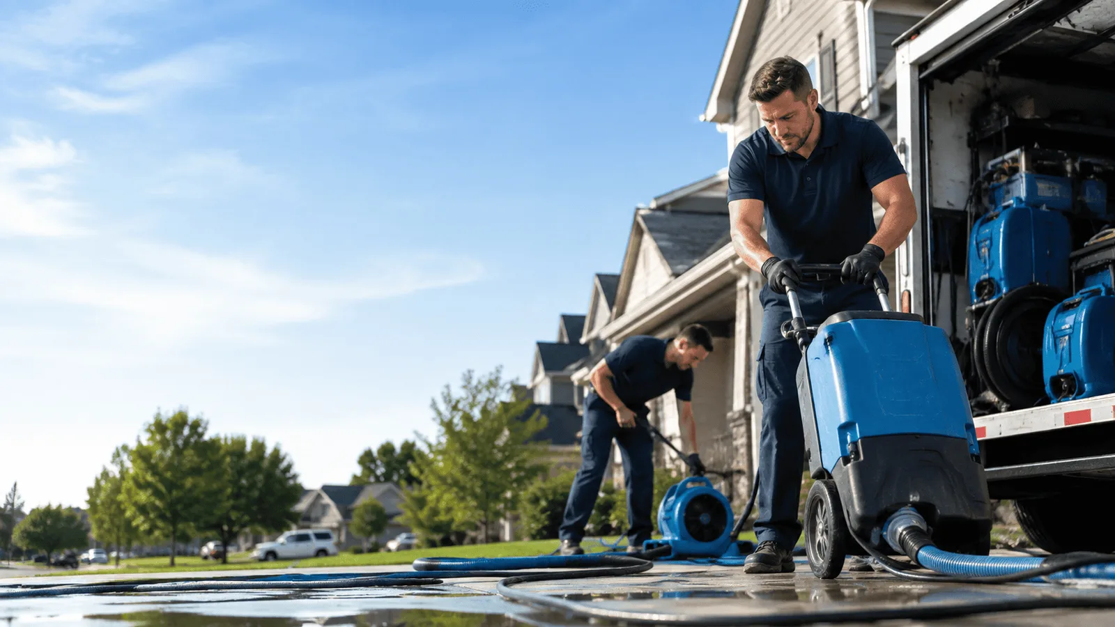 Dehumidification being performed in Holly Springs, NC
